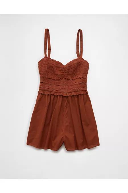 AE Crochet Bodice Romper Womens Product Image