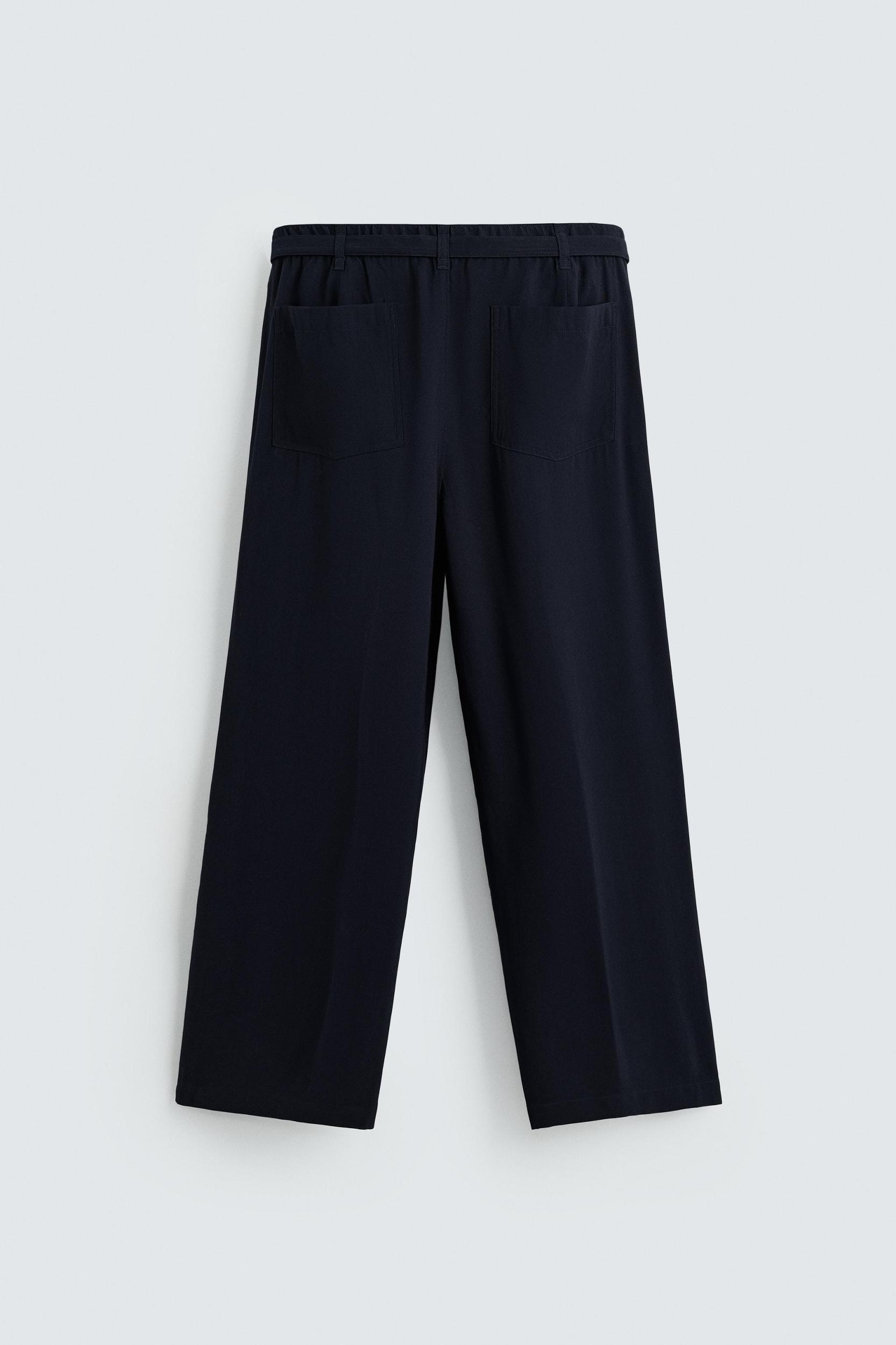 RELAXED FIT BELTED PANTS Product Image