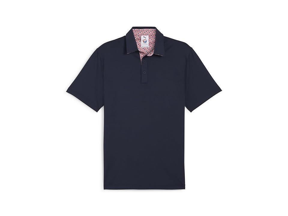 PUMA Golf X Volition Flag Trim Polo (Deep ) Men's Clothing Product Image