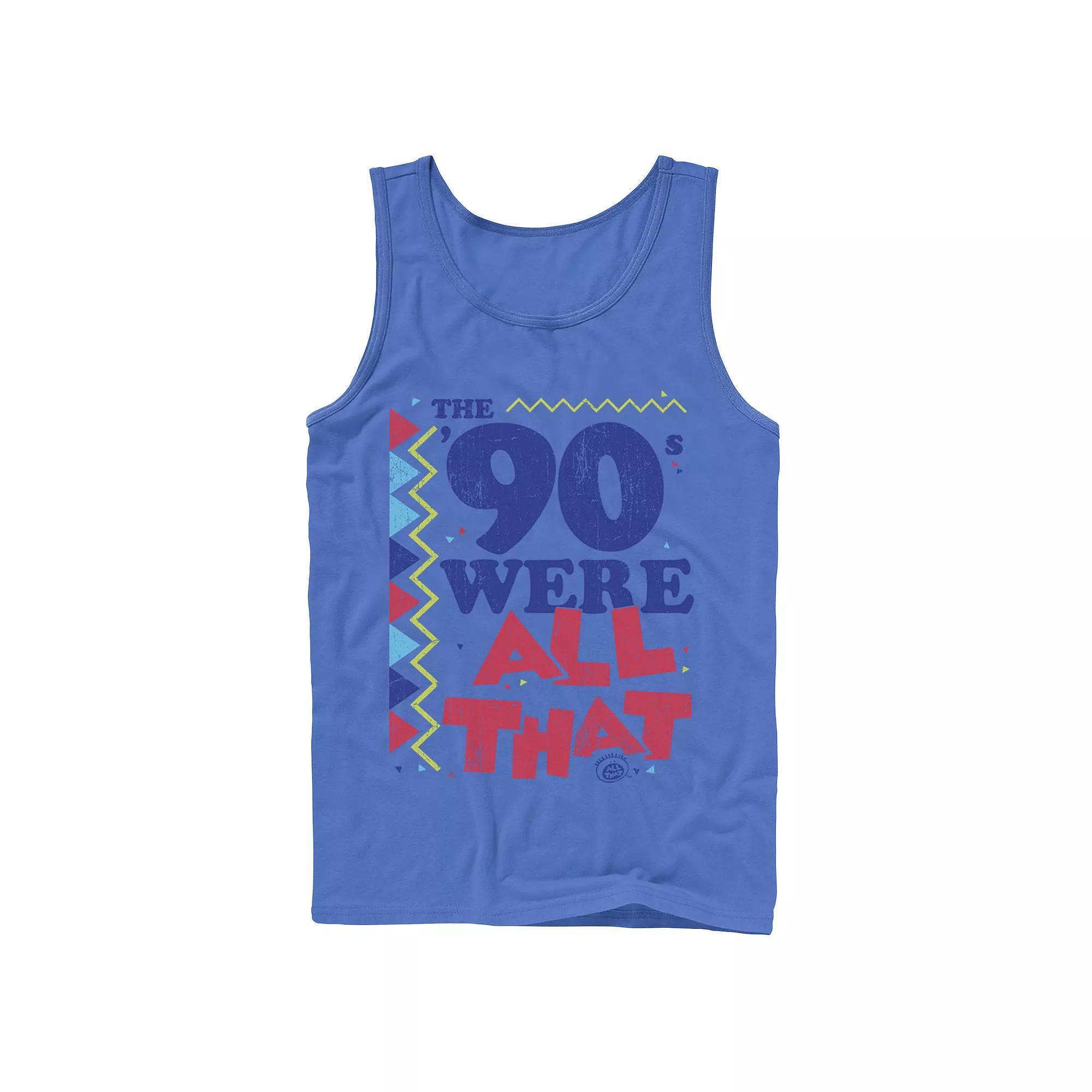 Men's Nickelodeon All That The Nineties Were Retro Poster Graphic Tank Top,  Product Image
