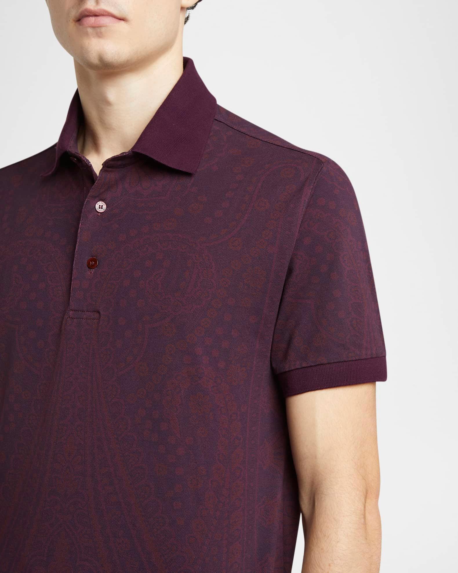 Men's Subtle Paisley Polo Shirt Product Image