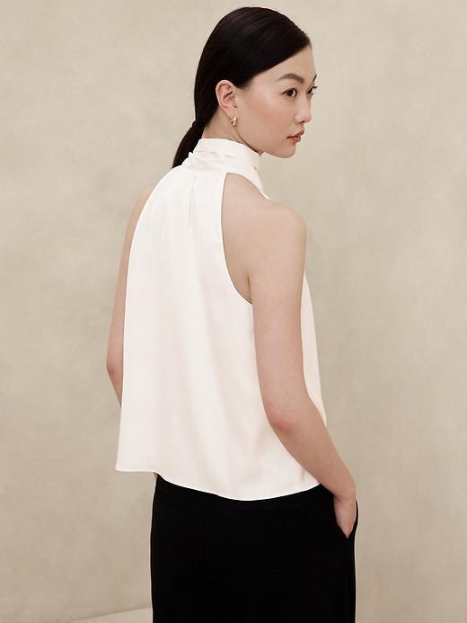 Halter Tie-Neck Blouse Product Image