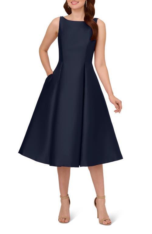 Adrianna Papell Boat-Neck A-Line Dress Product Image