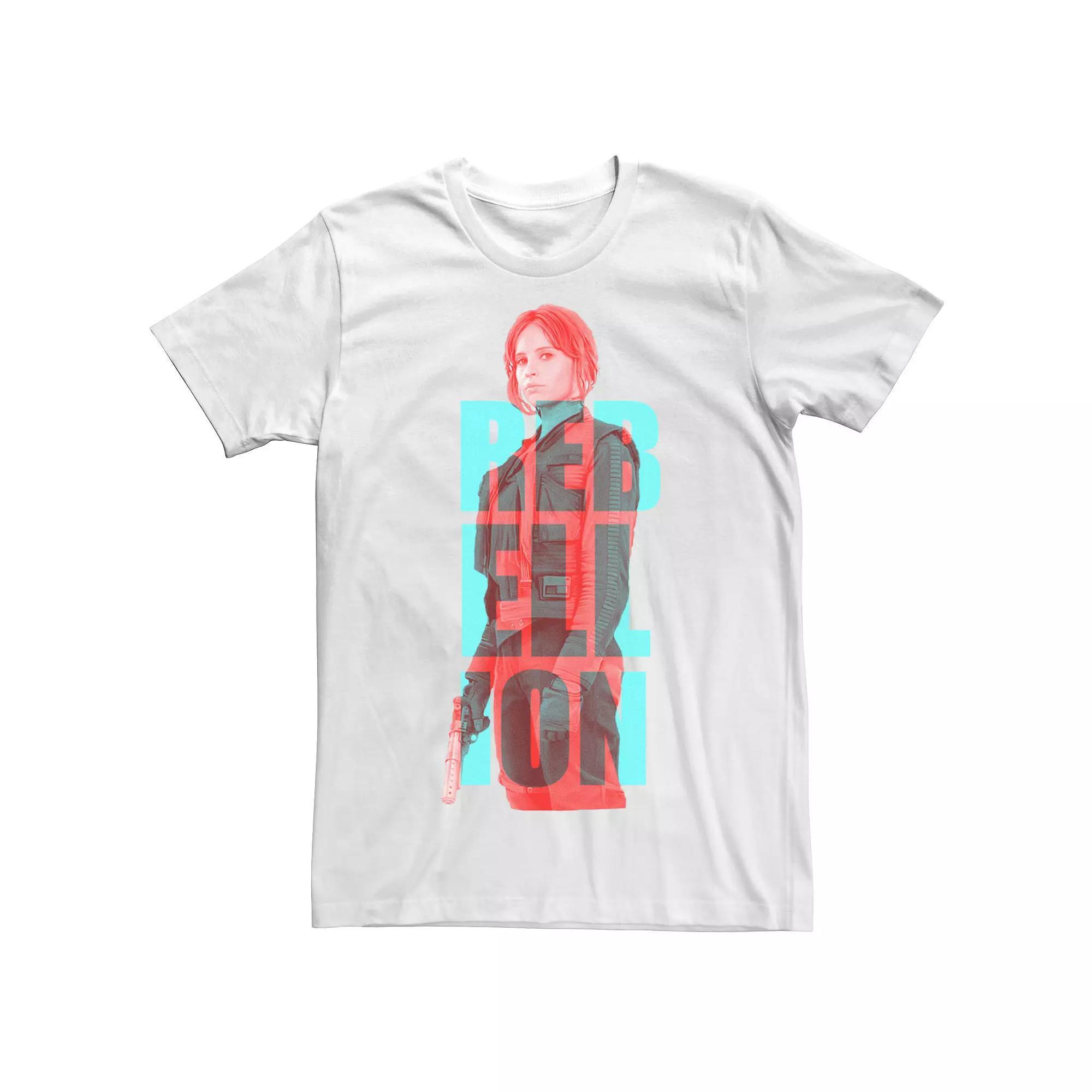 Mens Star Wars Rogue One Jyn Rebellion Font Tee Product Image