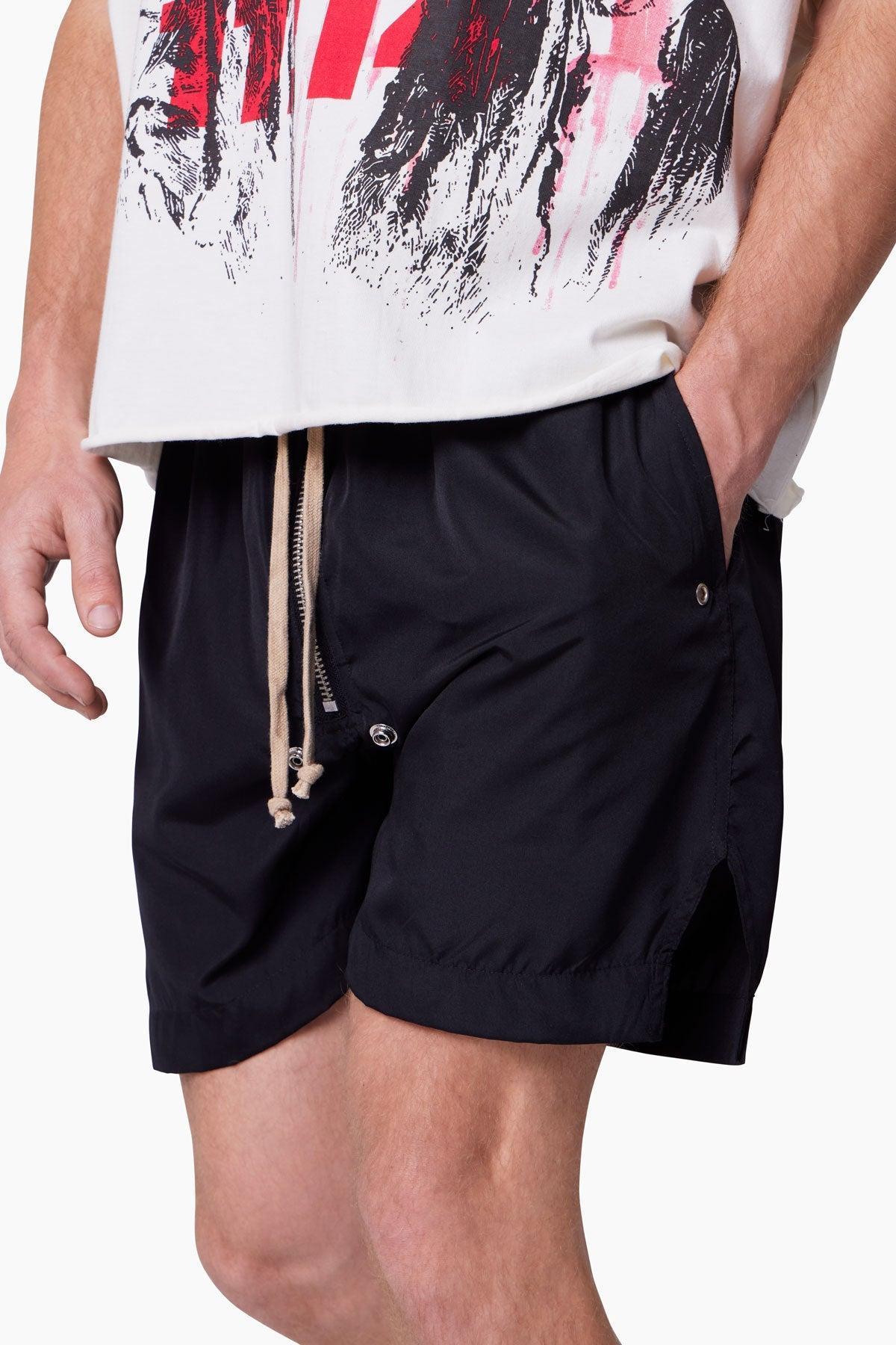 Lightweight Zippered Shorts - Black Product Image