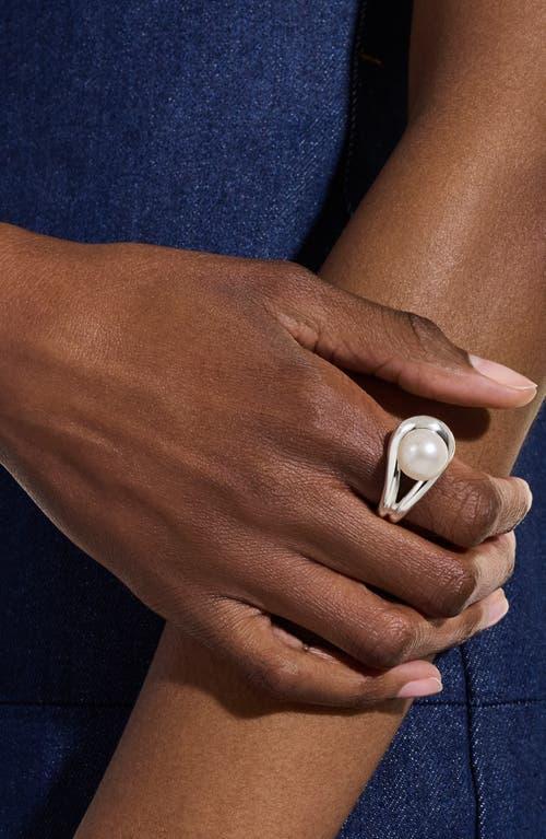 JOHN HARDY Surf Silver Ring With Freshwater Pearl In Sterling Silver Product Image