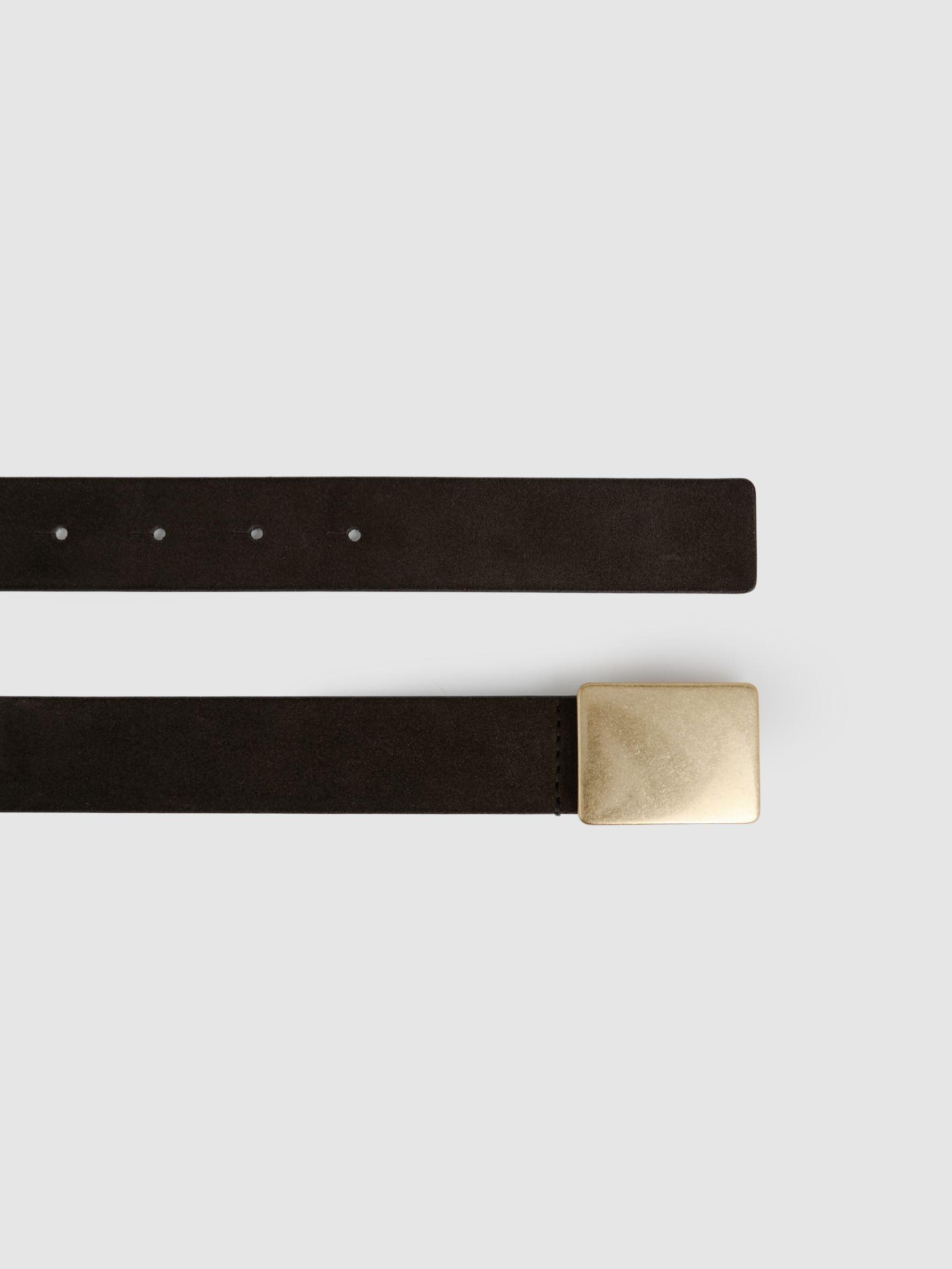 Square-Buckle Belt in Chocolate Product Image