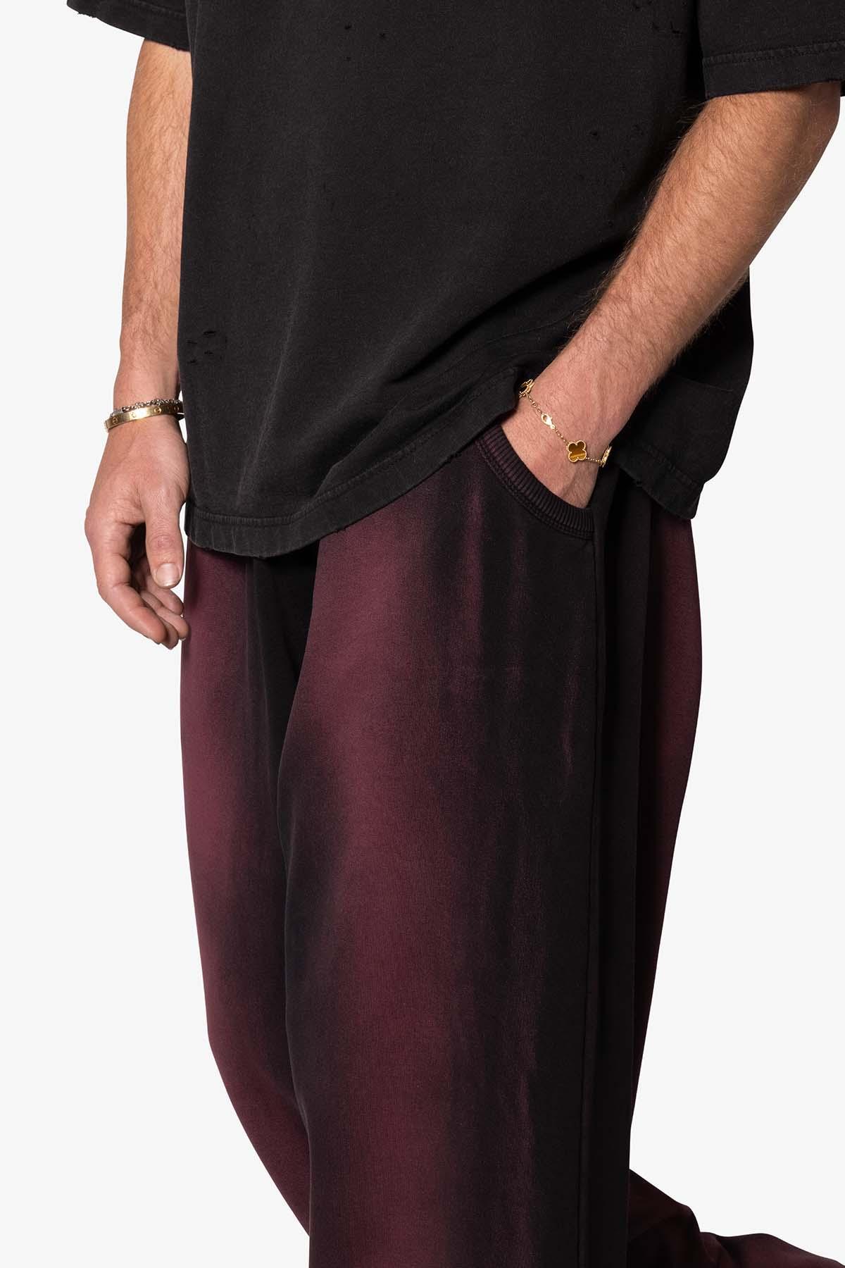 Sprayed Ultra Baggy Sweatpants - Plum Product Image