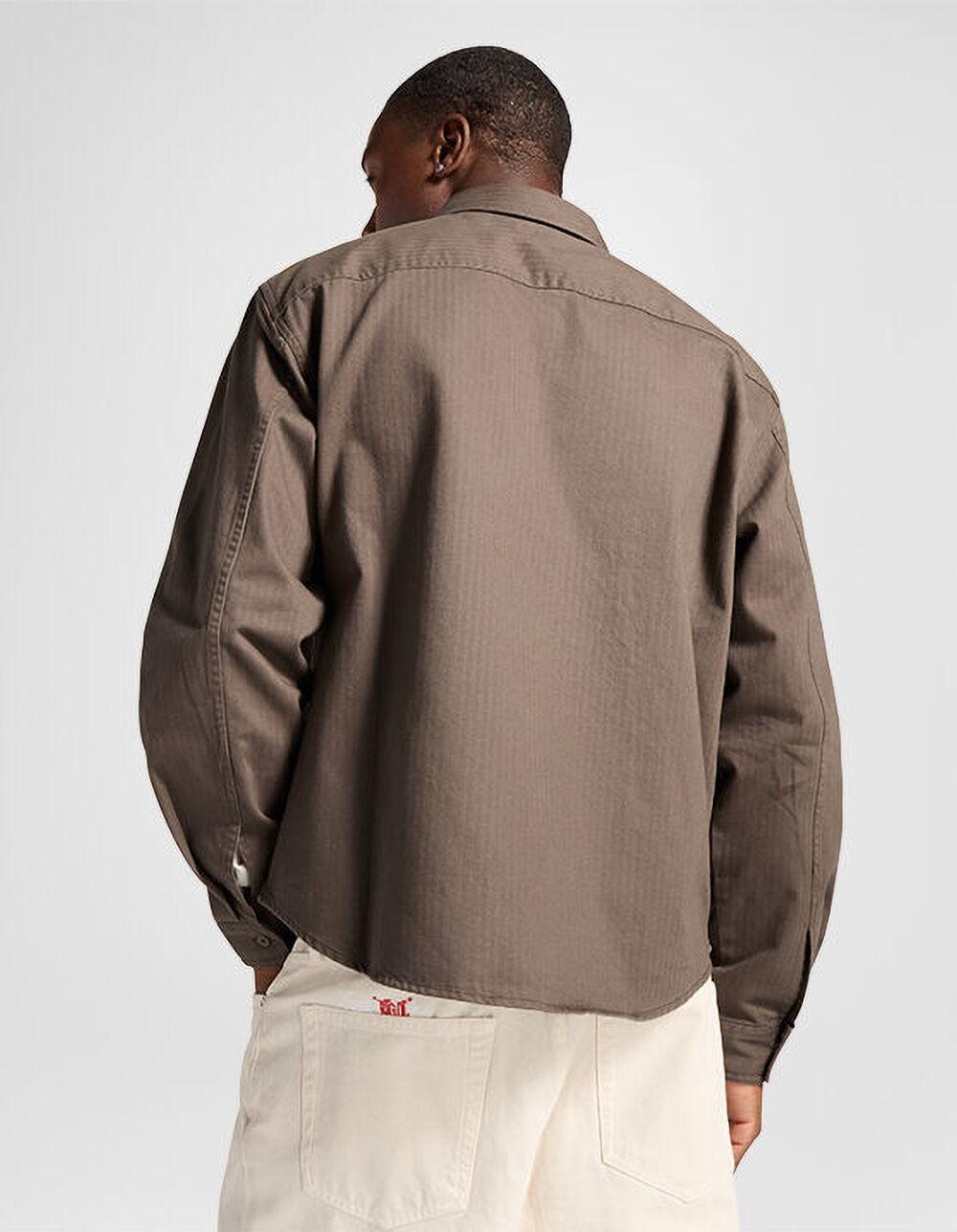 CONVERSE Washed Mens Button Up Shirt - TAUPE Product Image