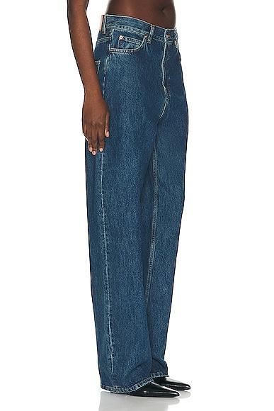 WARDROBE.NYC Low Rise Jean in Blue Product Image