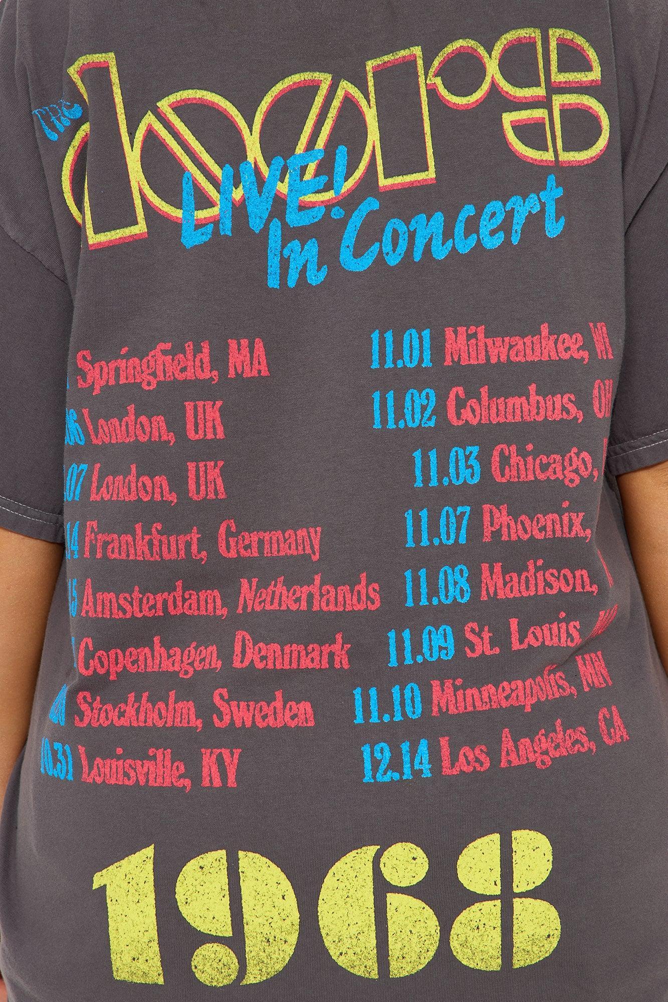 The Doors LIVE Washed Oversized Tee - Charcoal Product Image