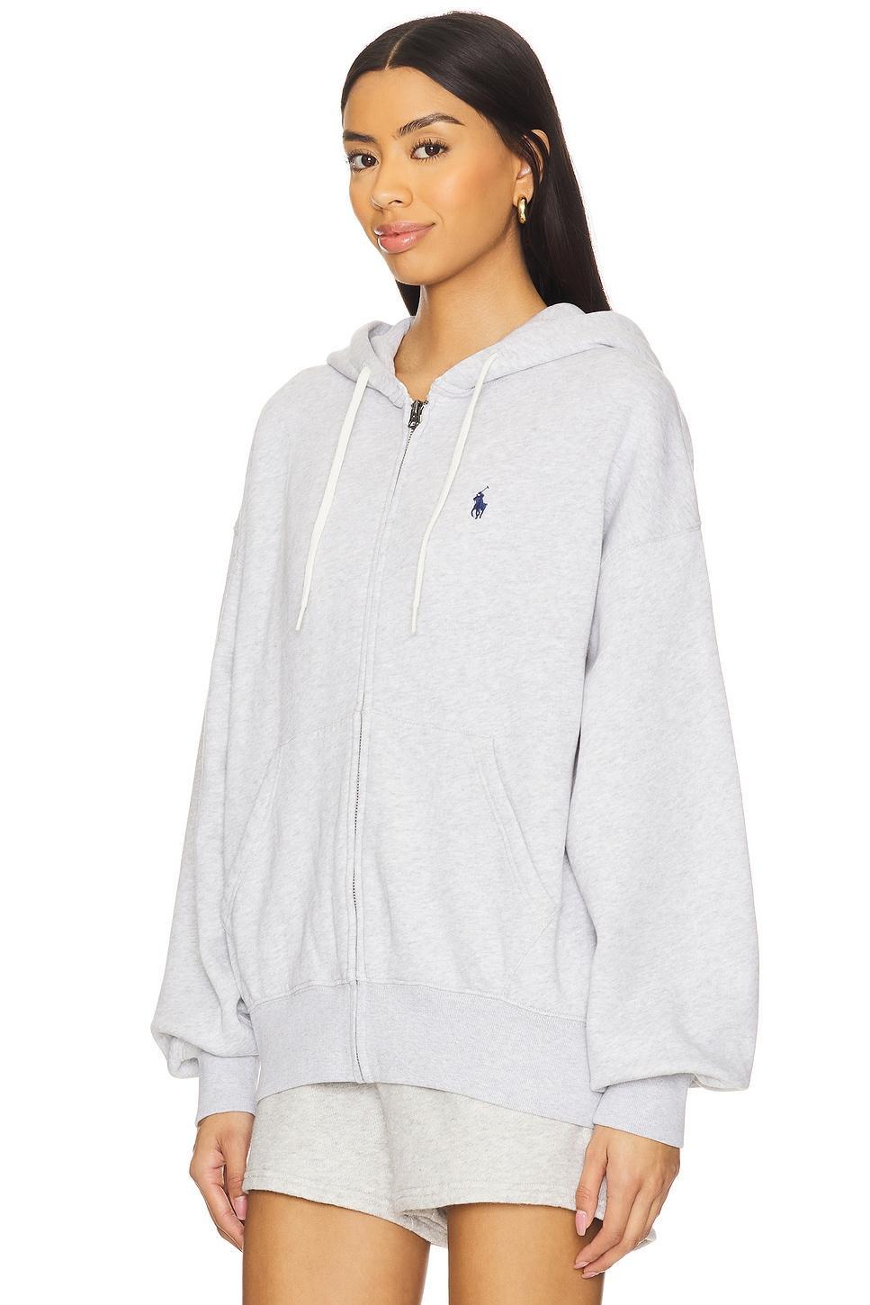 Oversize Fleece Zip Graphic Hoodie Product Image