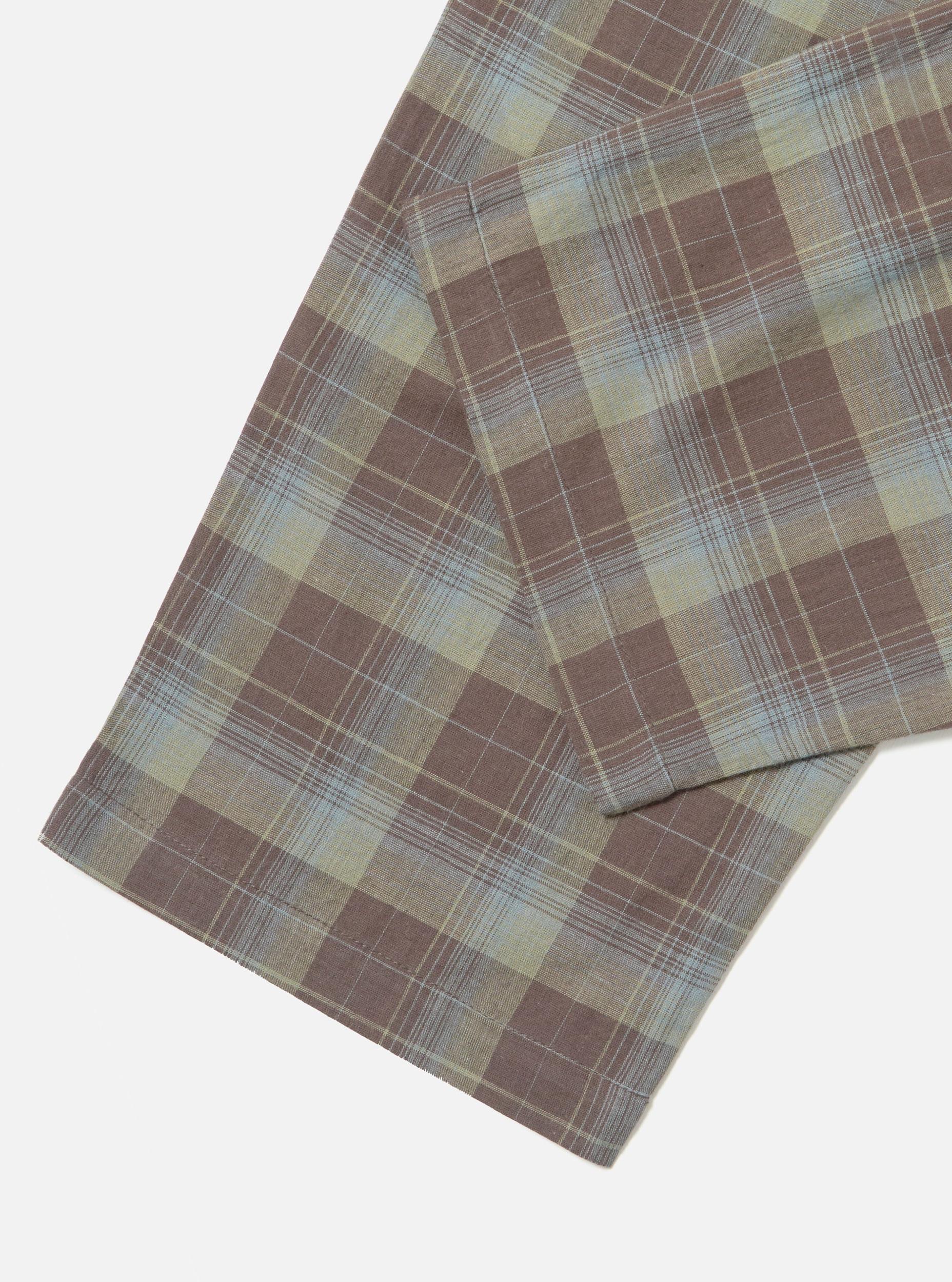 Green/Brown Check Pyjama Pant Product Image