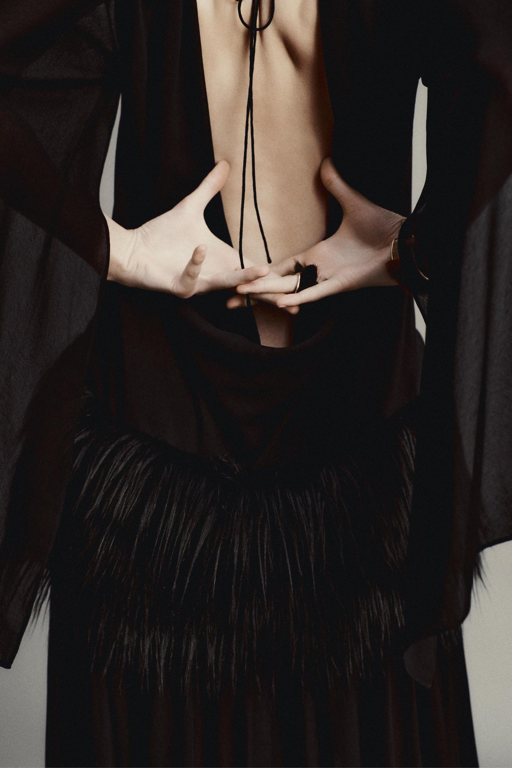 FAUX FUR SASH DRESS LIMITED EDITION Product Image