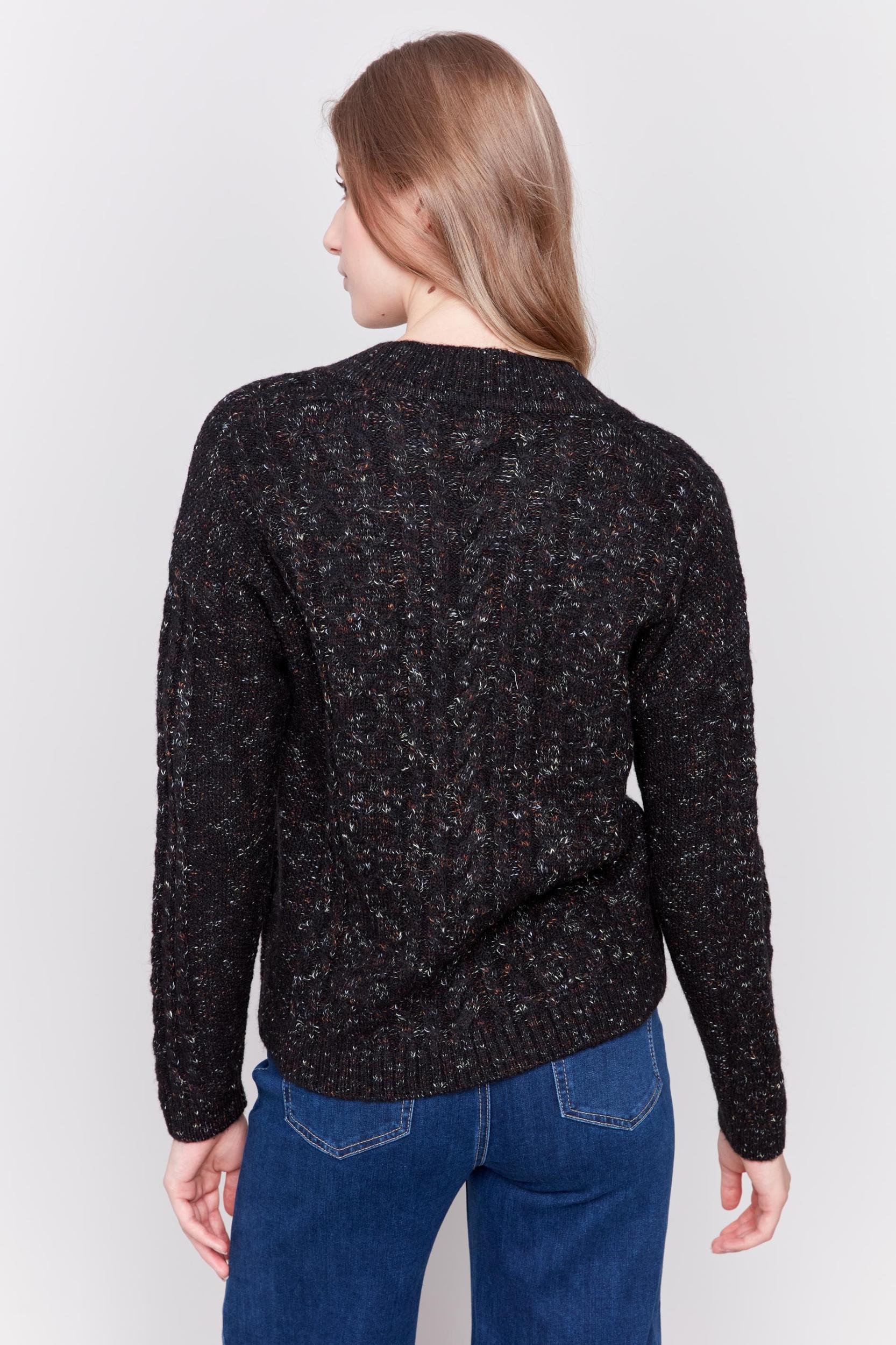 Long Sleeve Speckel Yarn Sweater Knit Product Image