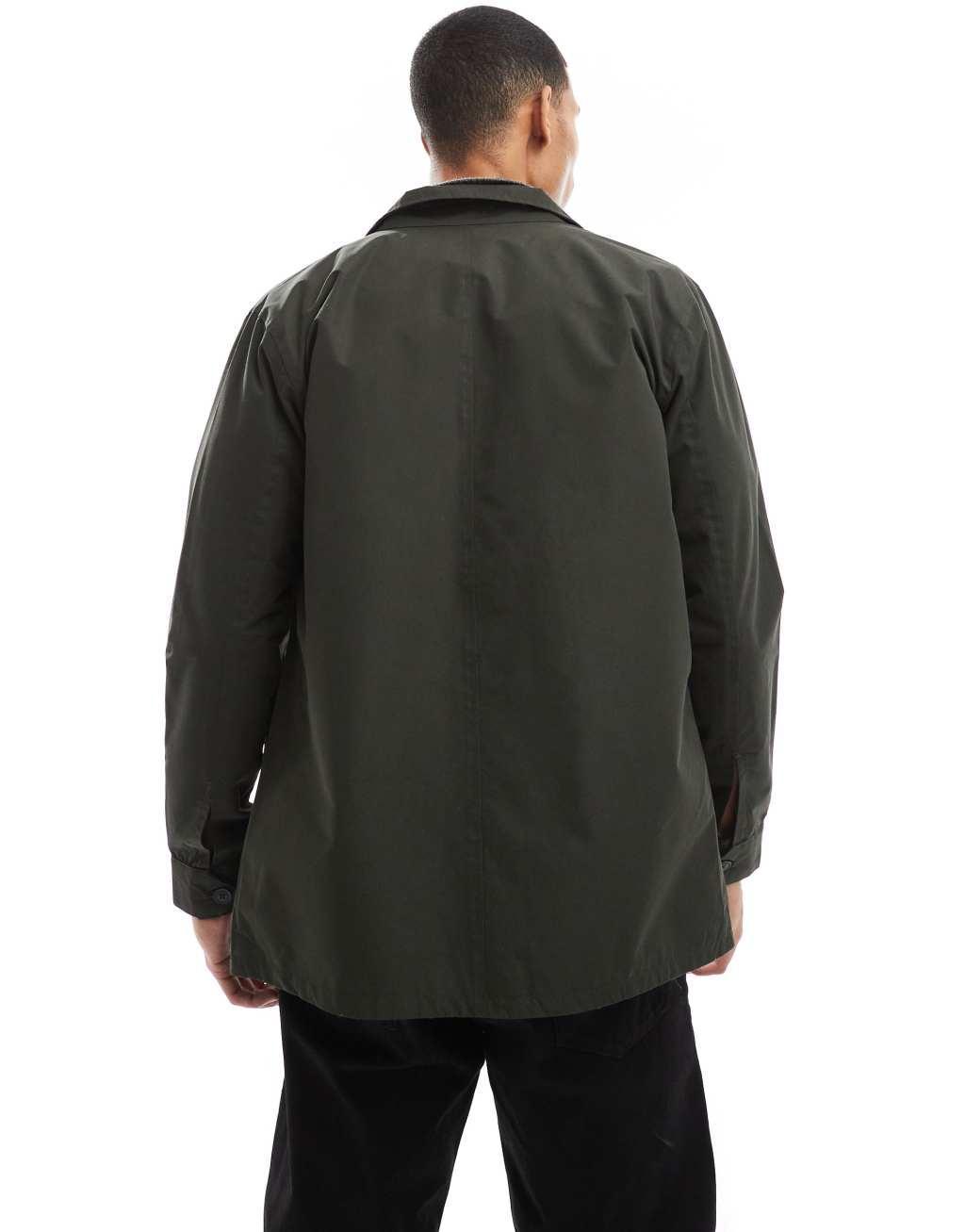 French Connection lined utility jacket with hood in khaki Product Image