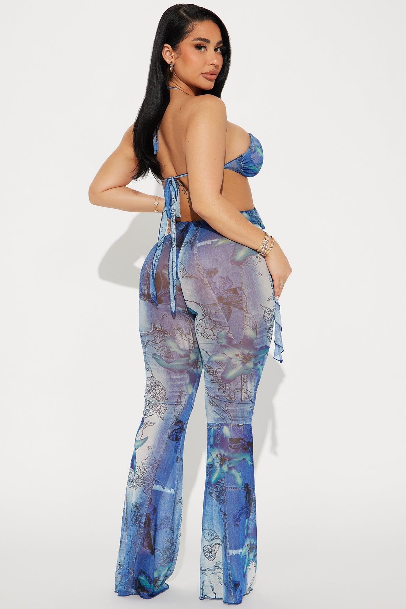 Perfect Storm Mesh Jumpsuit - Blue/combo Product Image