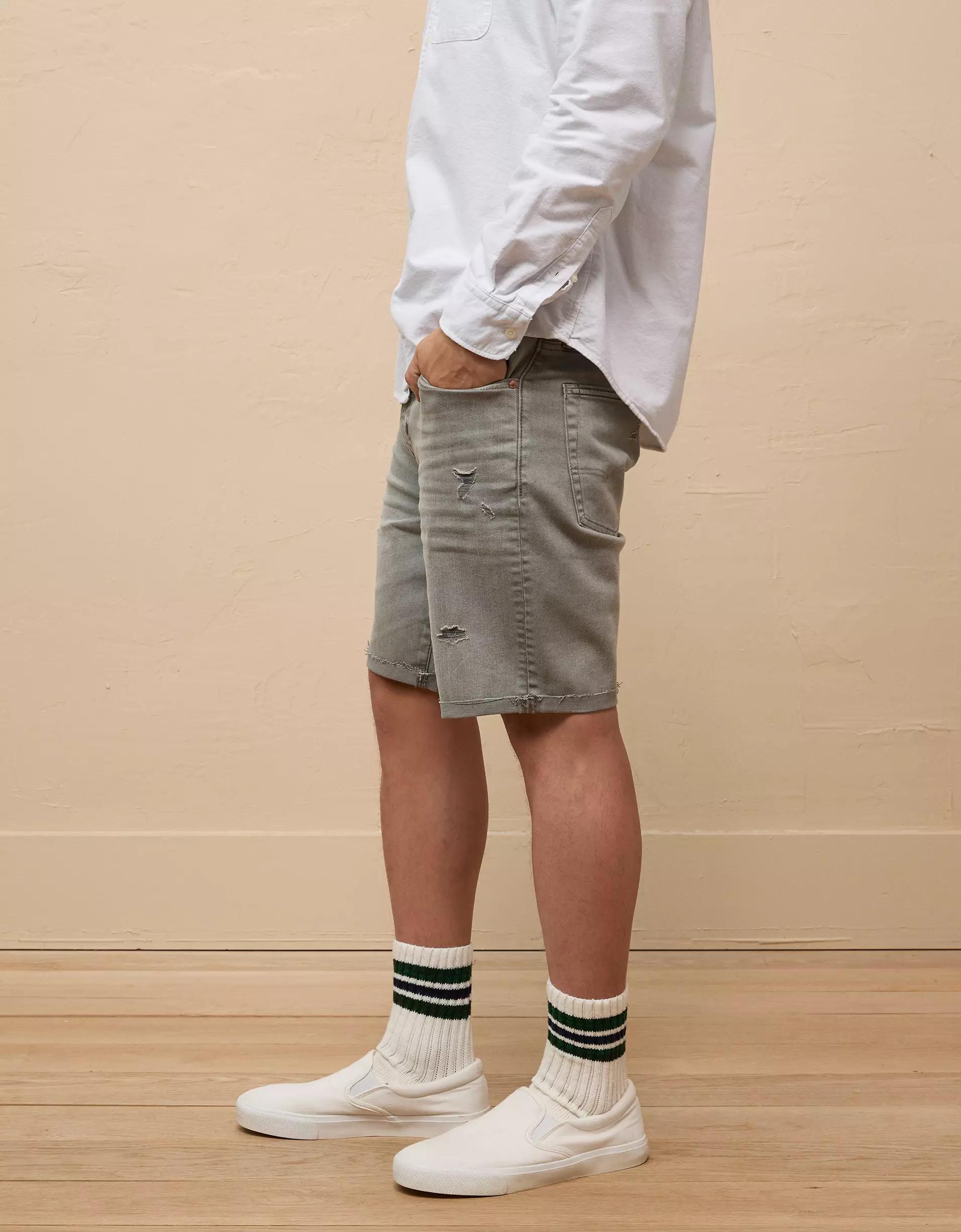 AE 9" AirFlex+ Distressed Denim Short Product Image