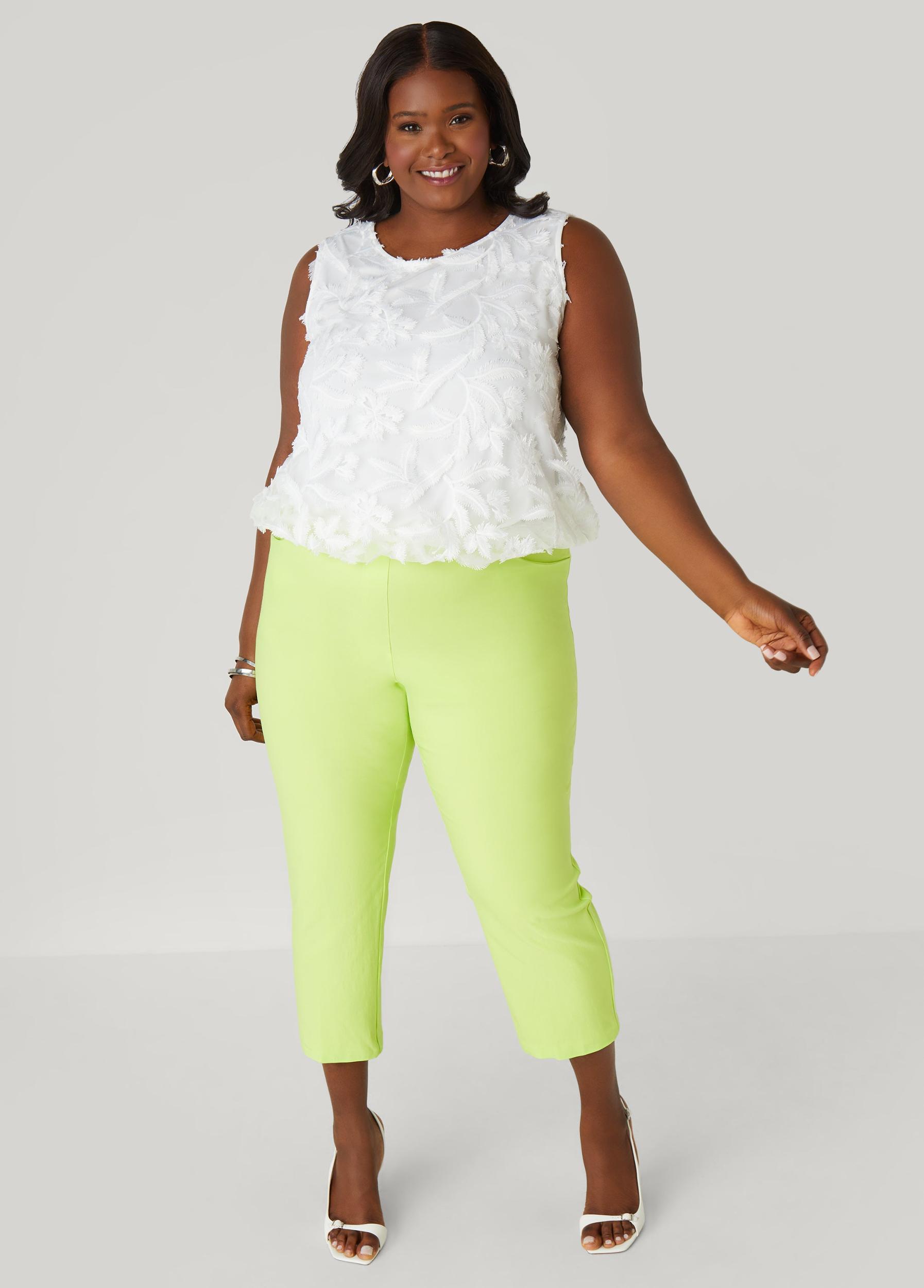 Plus Size Embroidered Mesh Bubble Top Ashley Stewart Product Image