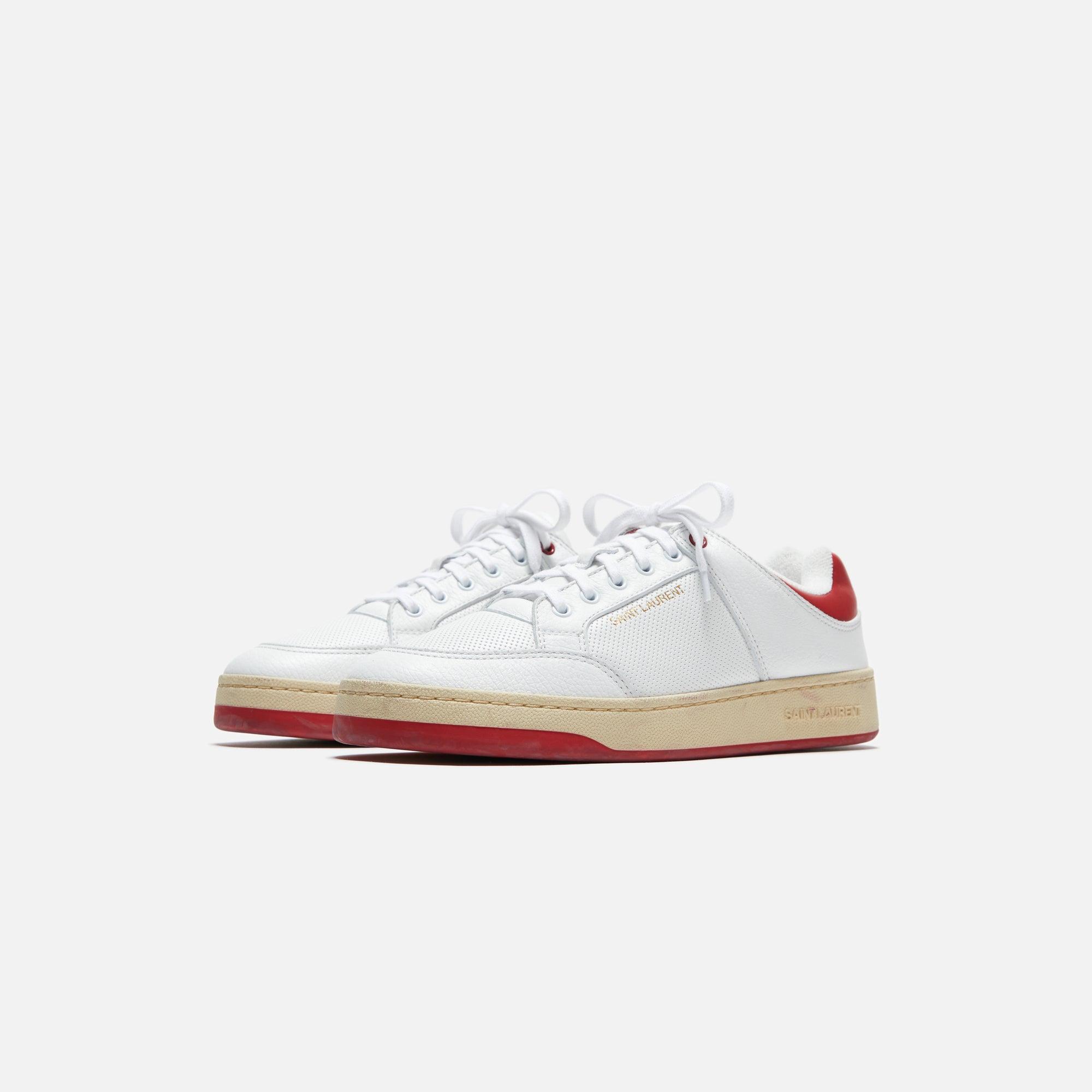 Saint Laurent SL/61 Sneakers - White / Vintage Red Male Product Image