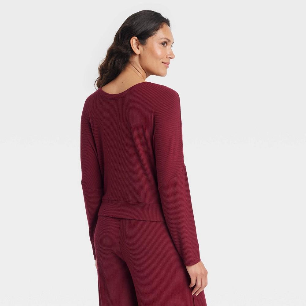 Womens Cozy Ribbed Pullover - Auden Red XS Product Image