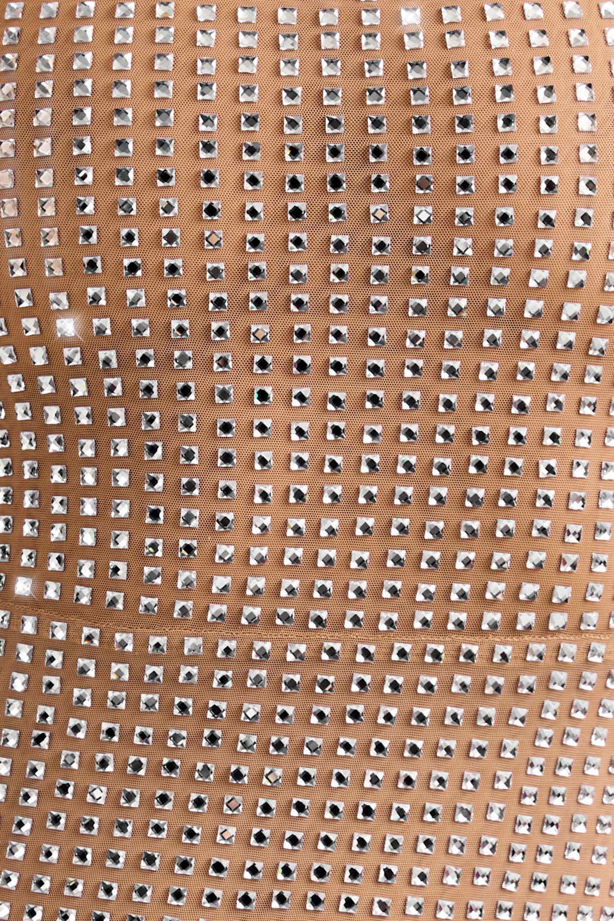 Embellished Cut-Out Maxi Dress in Almond Product Image