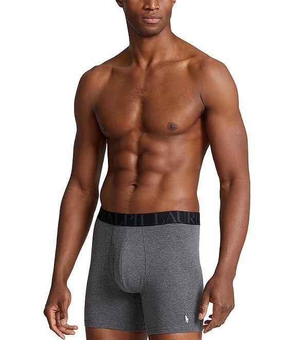 Polo Ralph Lauren Classic Fit Striped & Solid Boxer Briefs 3-Pack Product Image