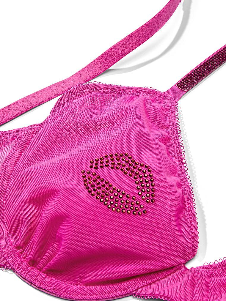 Sheer Shine Motif Unlined Low-Cut Demi Bra Product Image