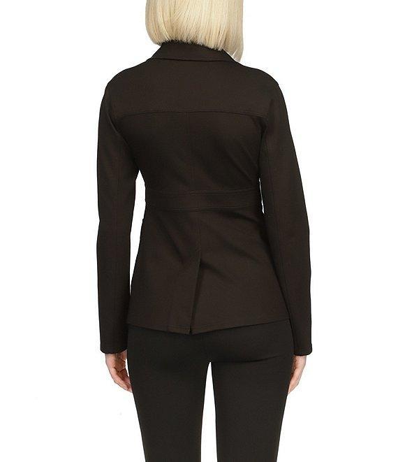 Michael Kors Ponte Notch Lapel Pocketed Three-Button Blazer Product Image
