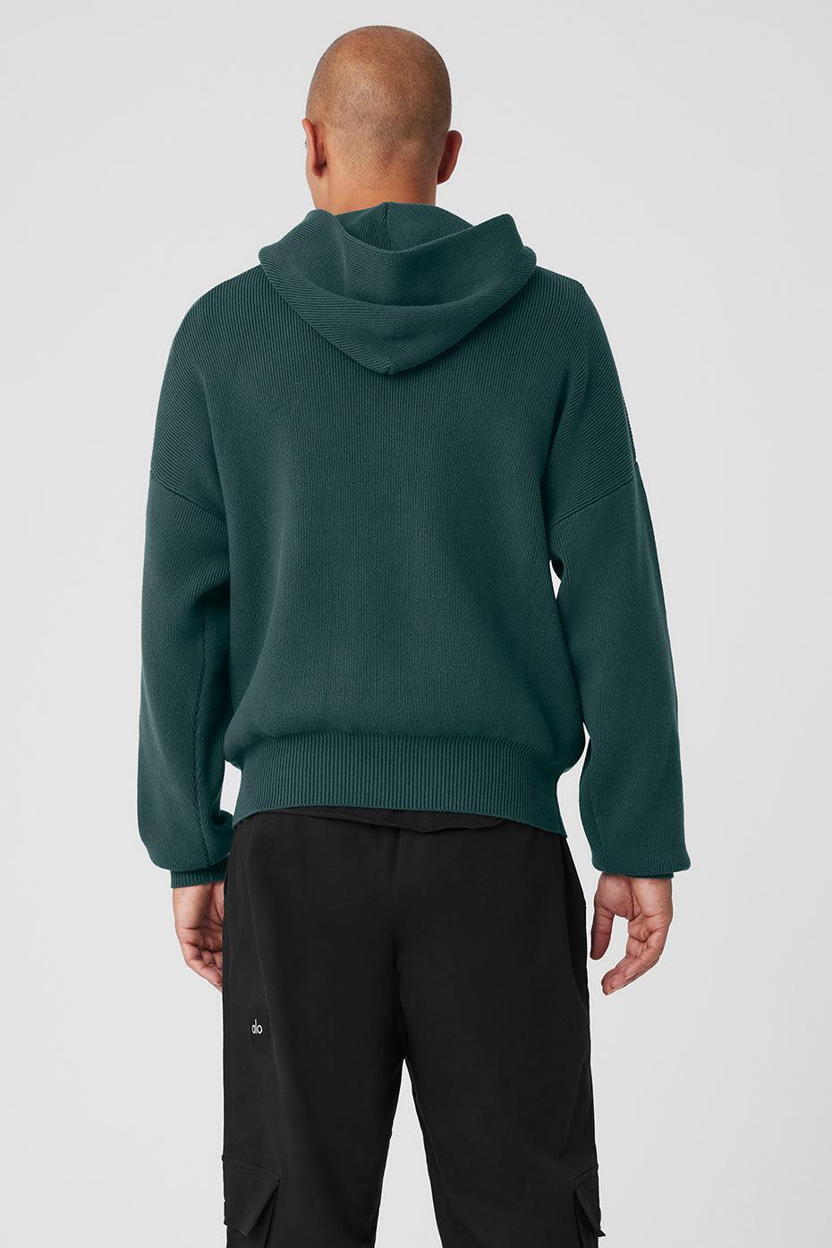 Scholar Hooded Sweater - Midnight Green Male Product Image