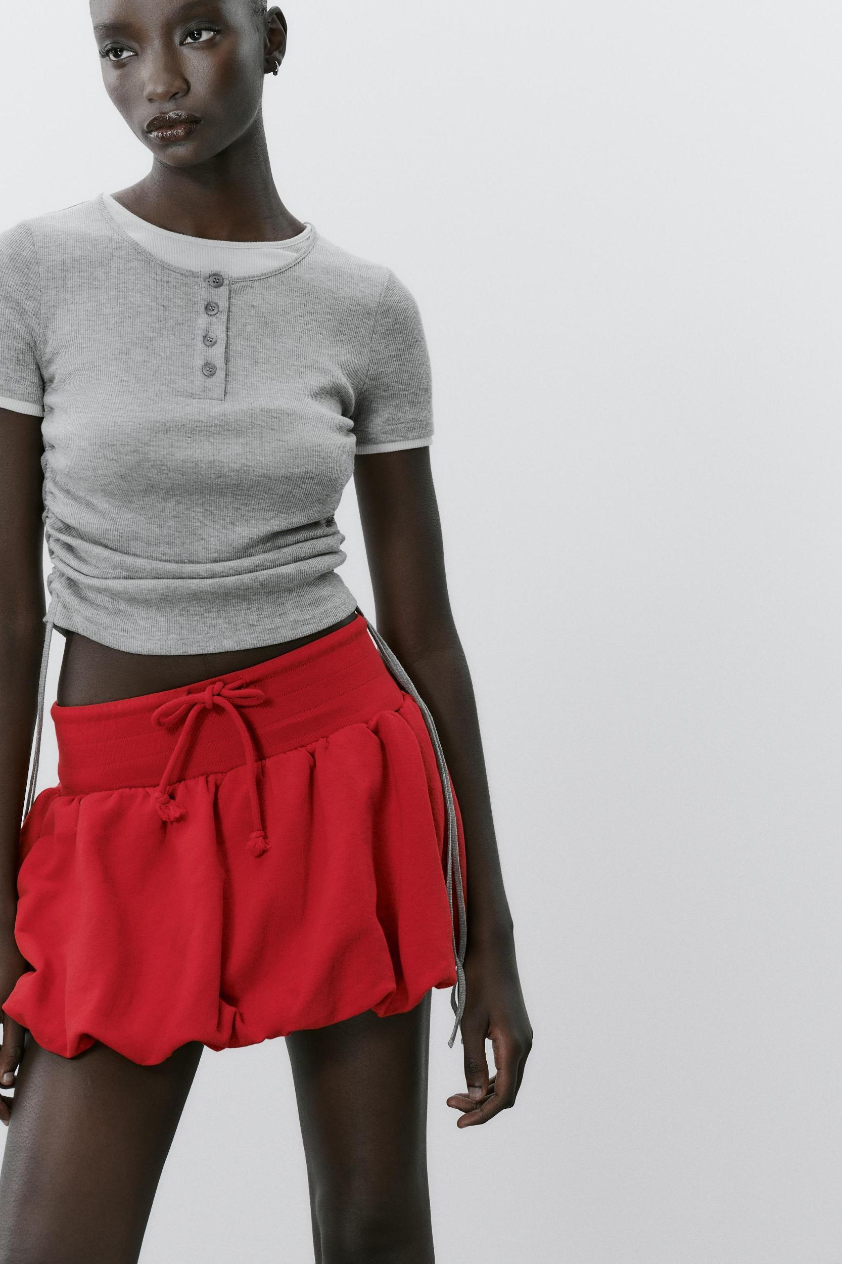 DOUBLE LAYERED RUCHED T-SHIRT Product Image