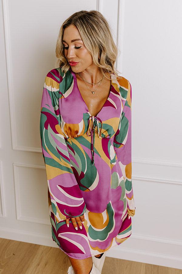 Groovy Mindset Satin Mini Dress Product Image