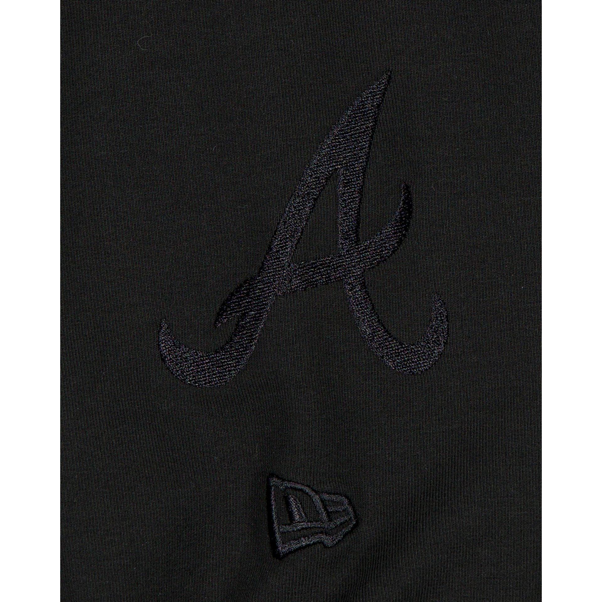 Atlanta Braves Black on Black Logo Select Hoodie Male Product Image