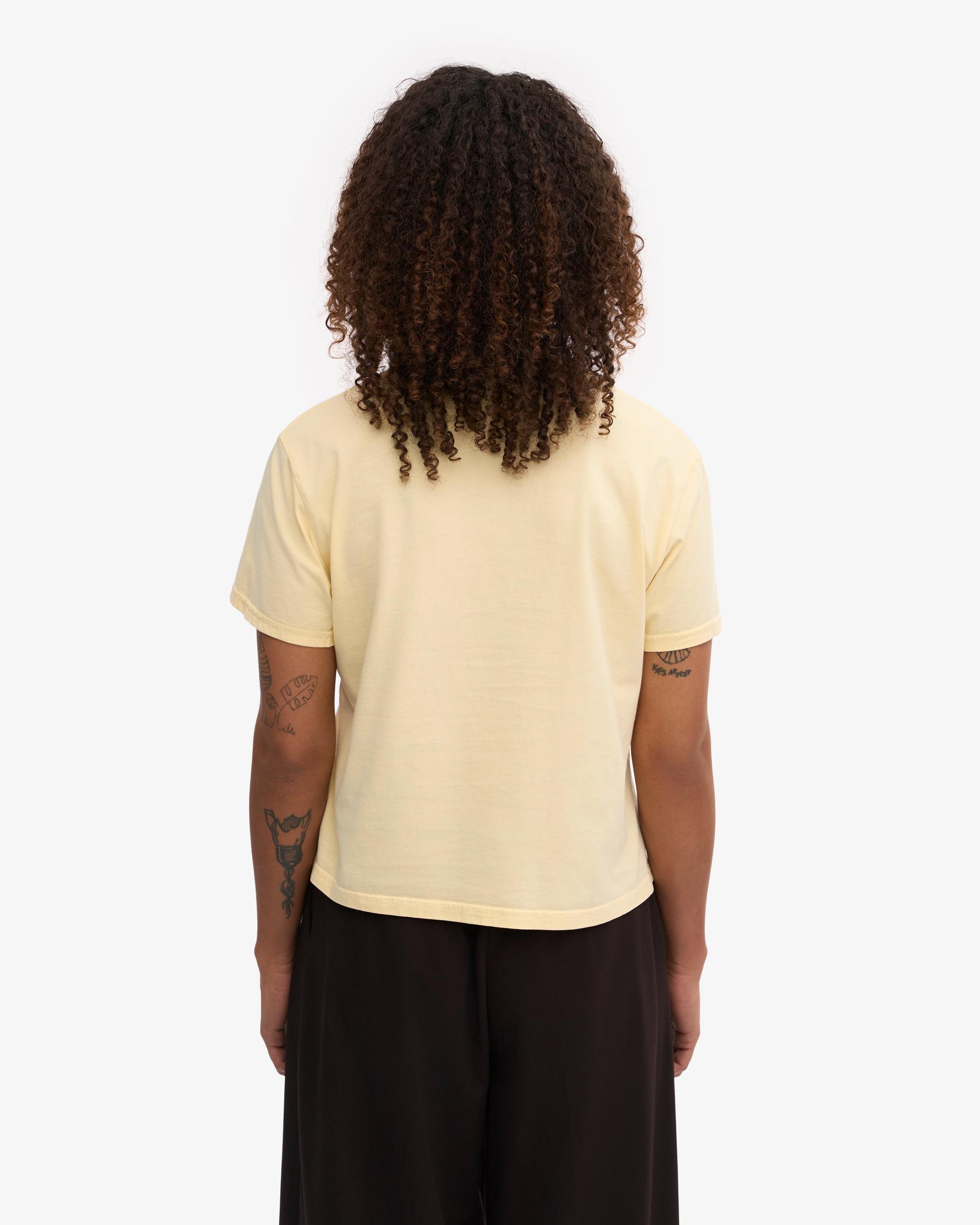 Organic Boxy Crop Tee - Soft Yellow Product Image