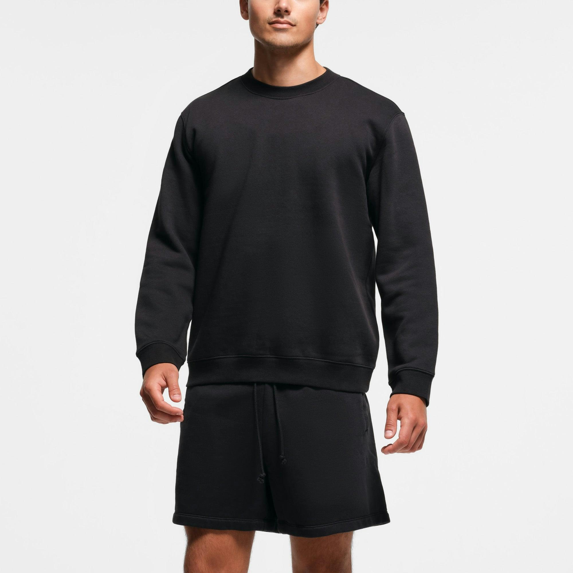 FLEECE LOUNGE MENS CLASSIC CREWNECK | WASHED ONYX Product Image