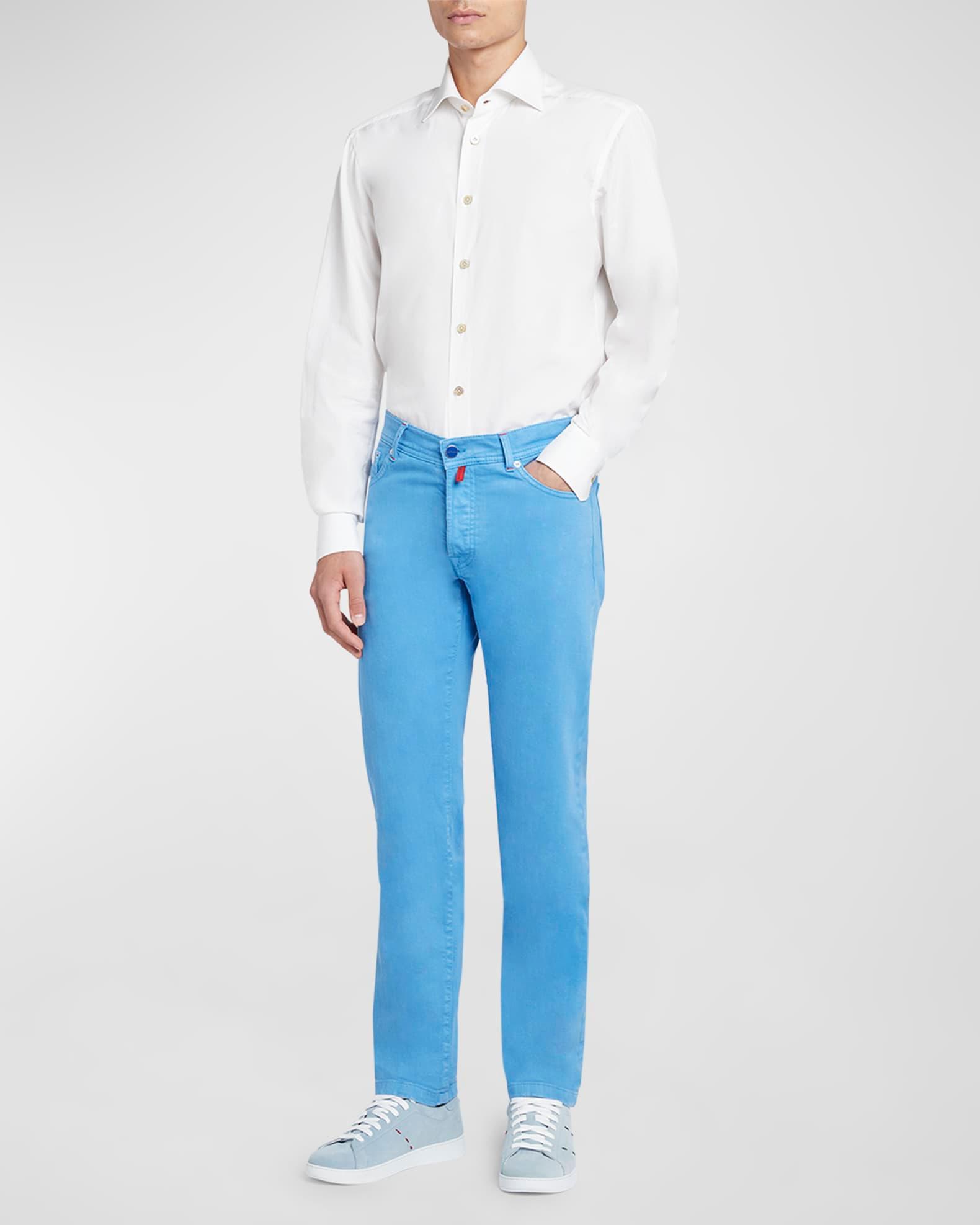 Men's Solid Twill Dress Shirt Product Image