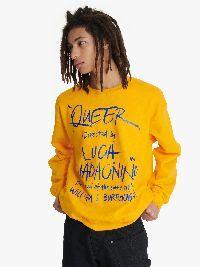 JW ANDERSON X QUEER SWEATSHIRT WITH TEXT PRINT in gold | JW Anderson US  Product Image