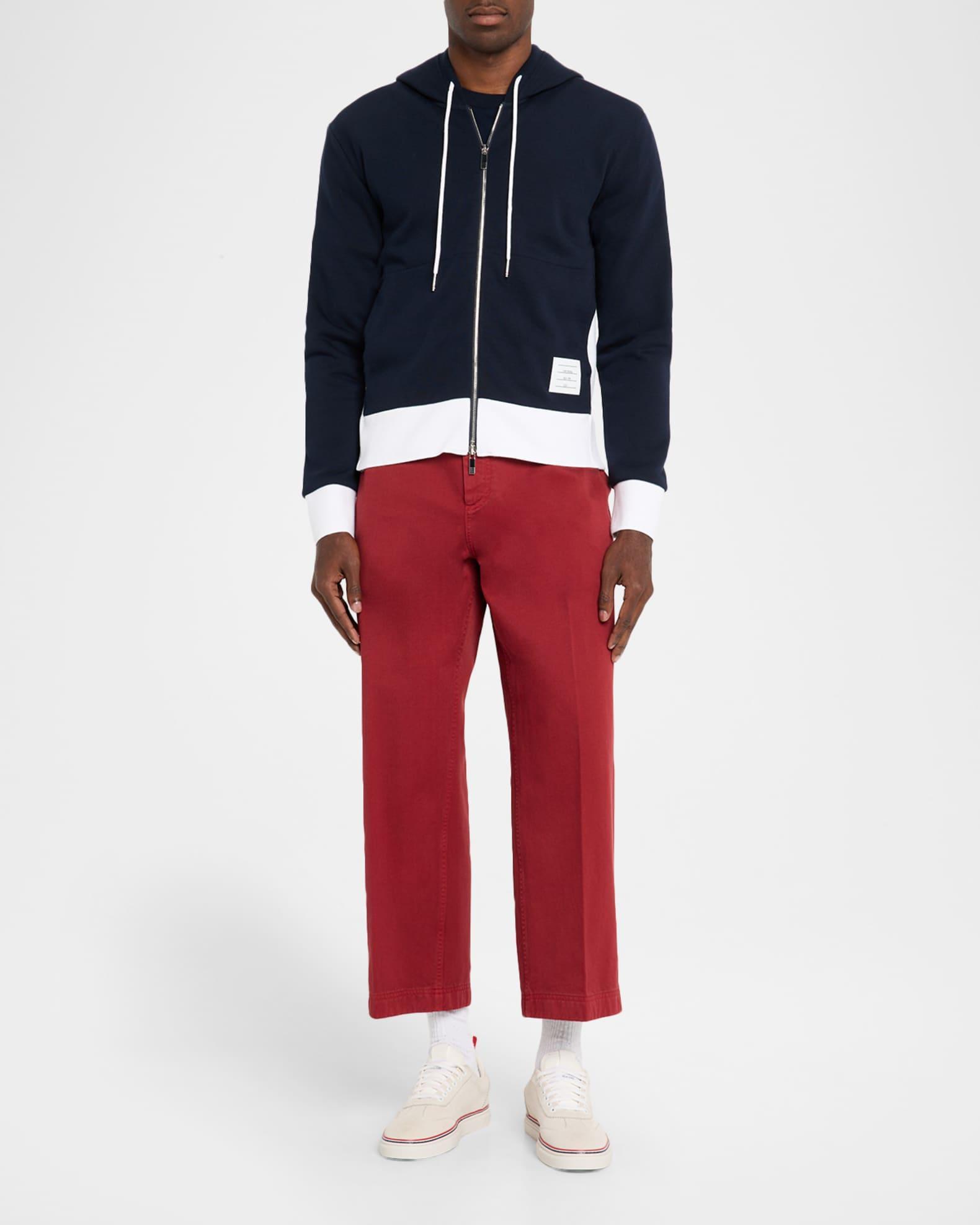 Men's Cotton 4-Bar Stripe Full-Zip Hoodie Product Image