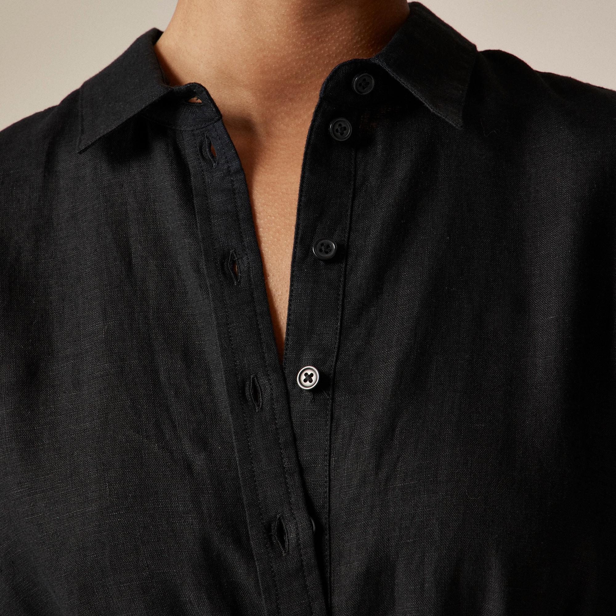 Tunic shirtdress in linen Product Image