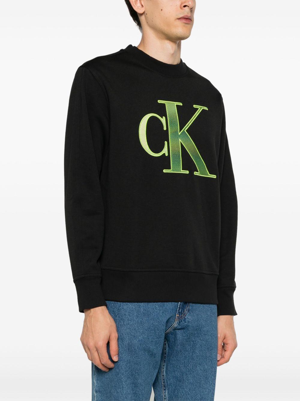 perforated logo-patch sweatshirt Product Image