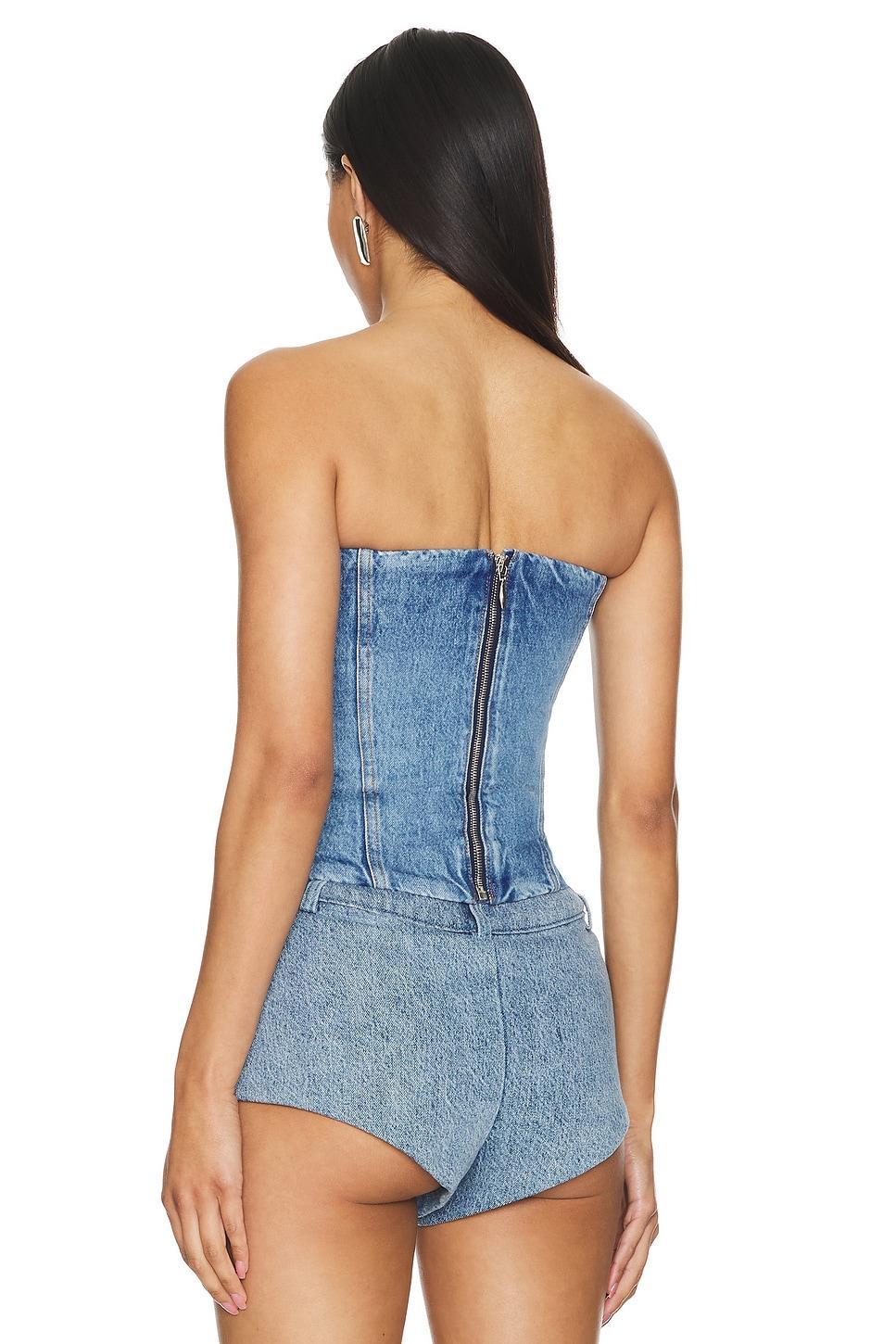 Strapless Denim Top GIUSEPPE DI MORABITO Product Image