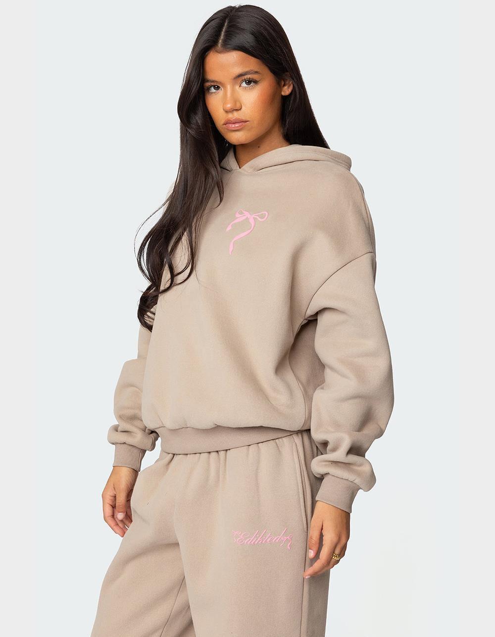 EDIKTED Sasha Bow Detail Hoodie Product Image