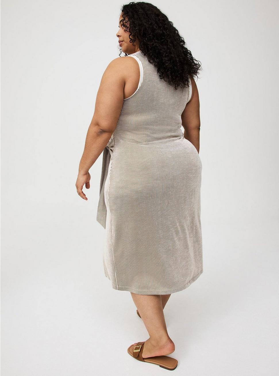 Textured Stripe Midi Dress Product Image