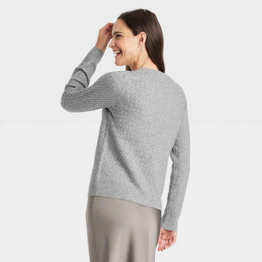 Womens Crewneck Cashfeel Pullover Sweater - A New Day XL Product Image