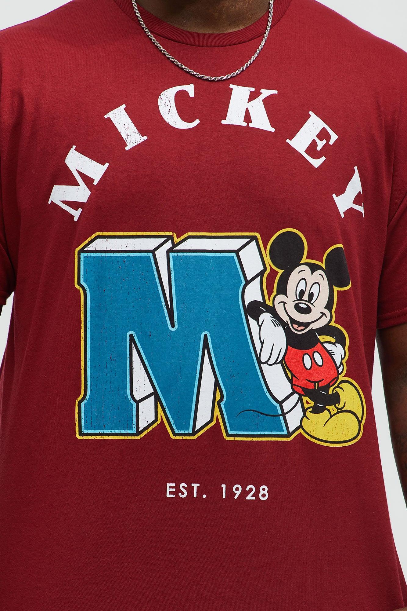 Disney Mickey Est. 1928 Short Sleeve Tee - Red Male Product Image