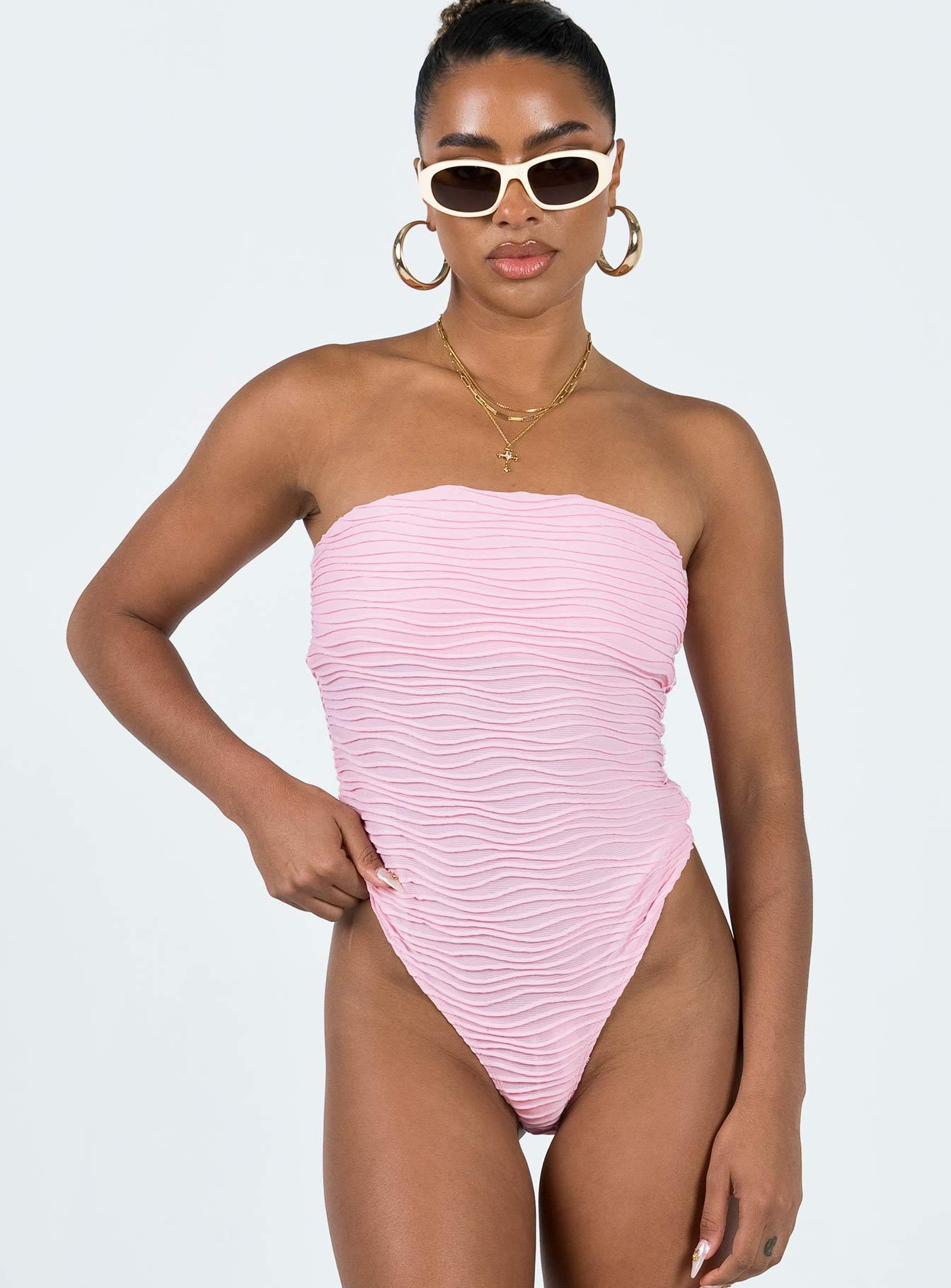 Makena Strapless Bodysuit Pink Product Image
