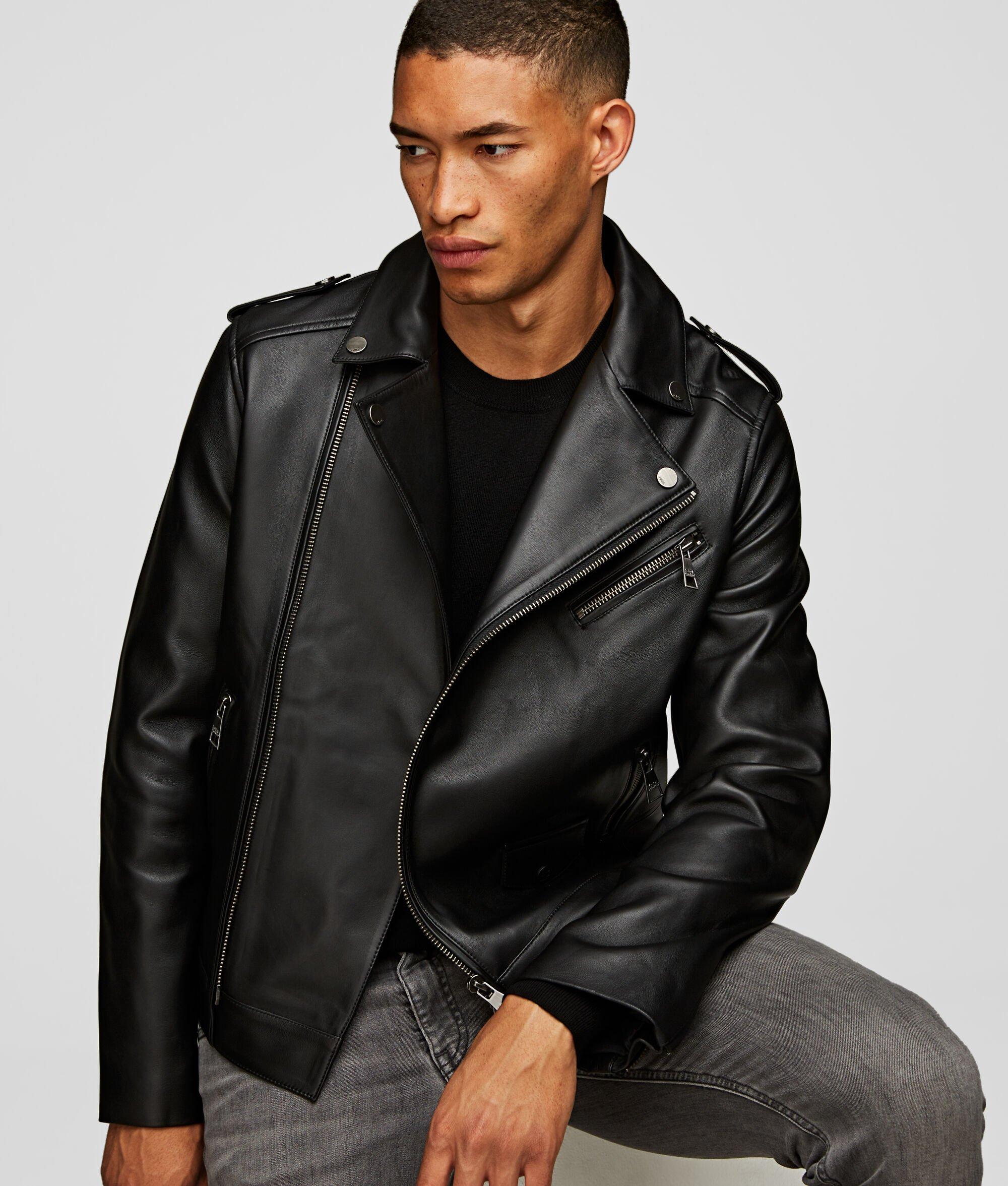 LEATHER BIKER JACKET Product Image