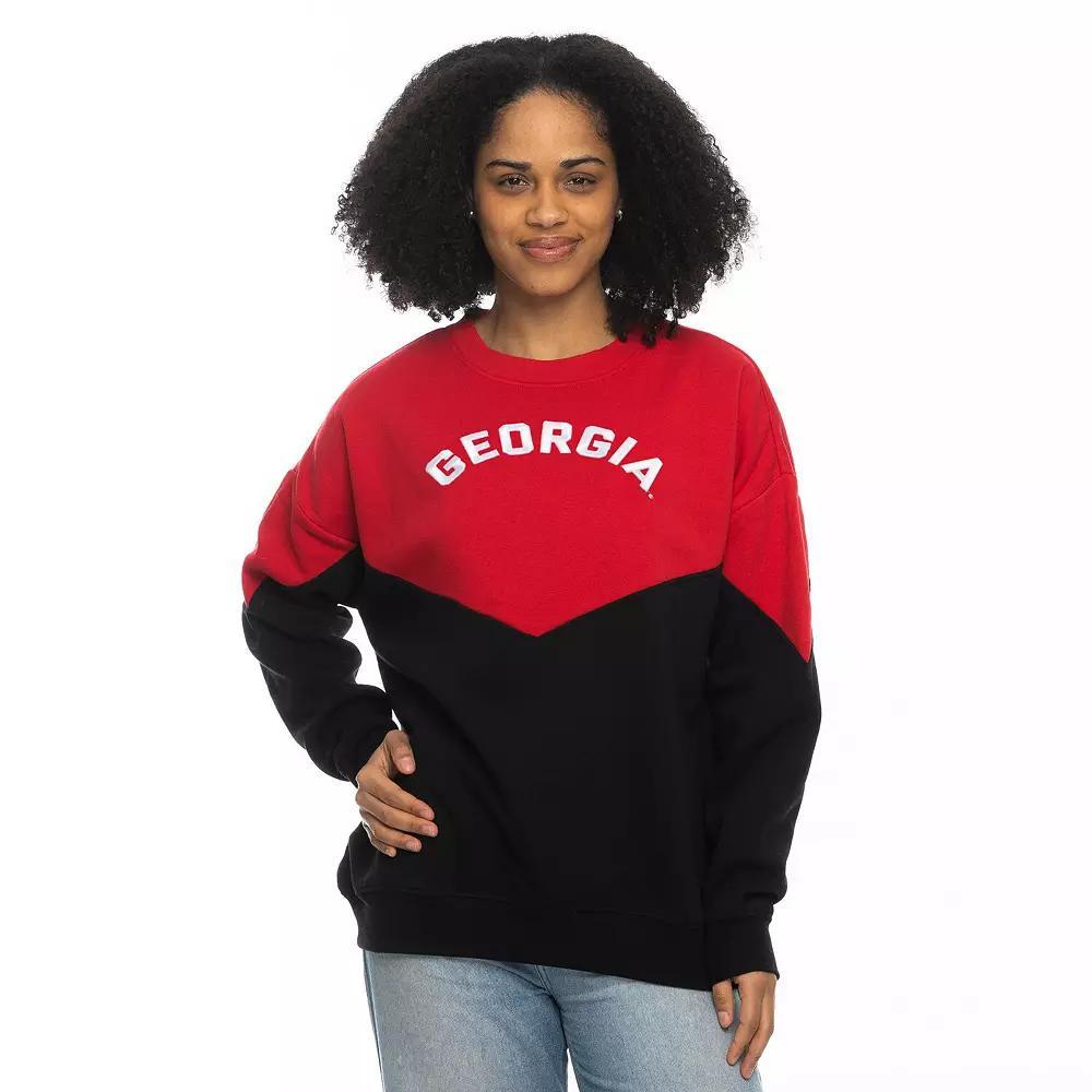 Womens ZooZatz Georgia Bulldogs Bestie Oversized Pullover Sweatshirt Product Image