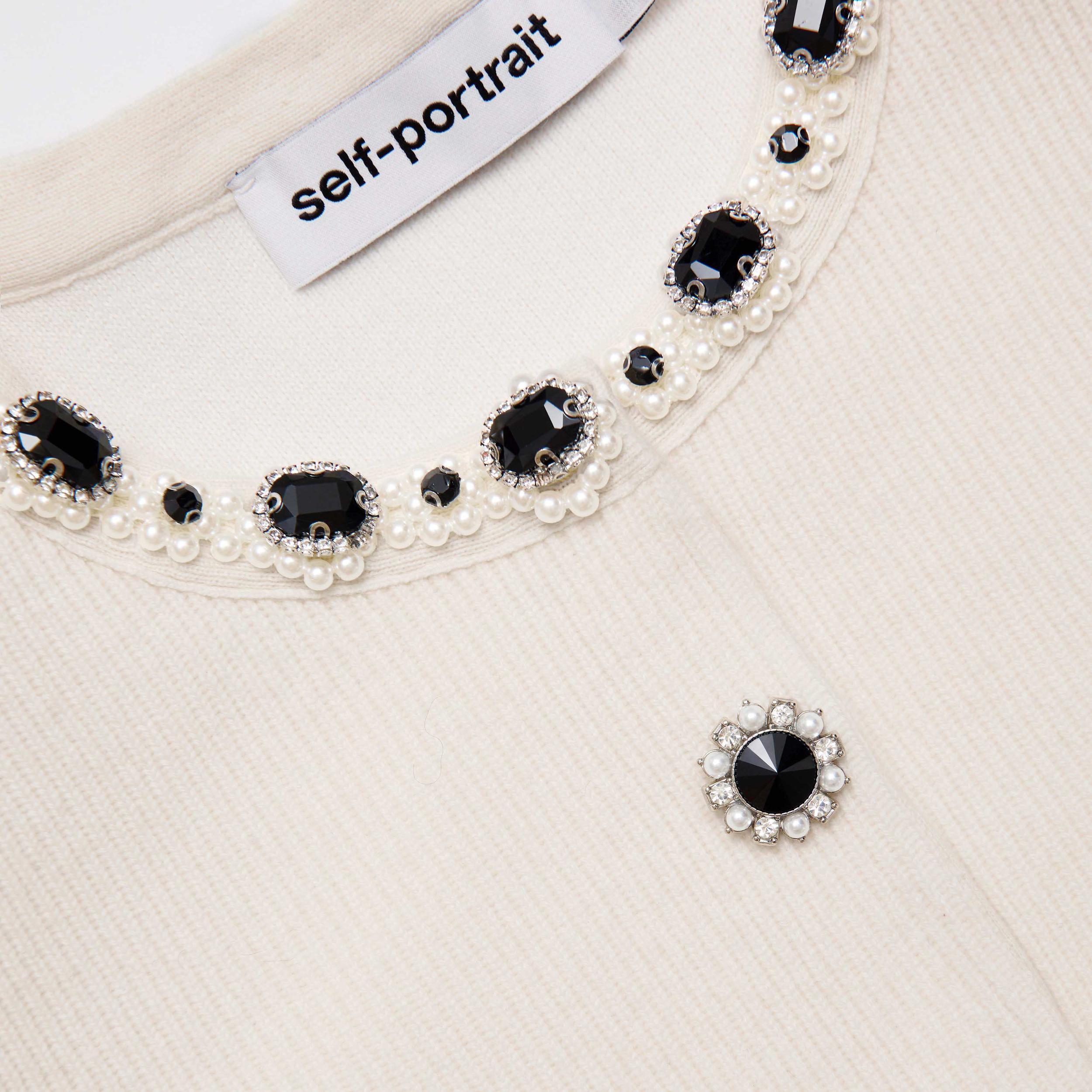 Cream Embellished Cardigan Product Image