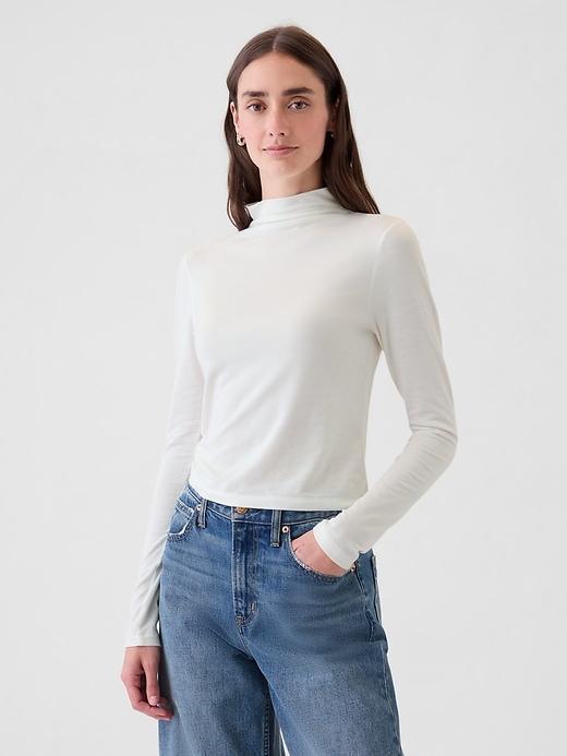 Featherweight Cropped Turtleneck Product Image